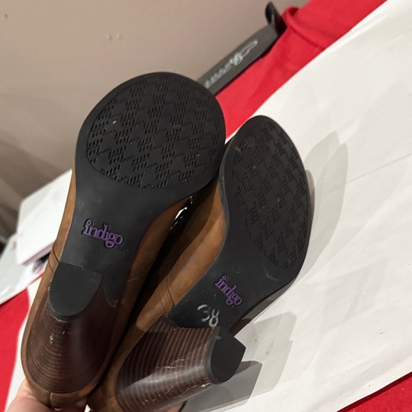 Indigo Tan Lace-Up Ankle Booties - Picture 5 of 5